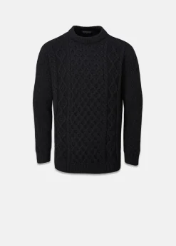 Knitwear & Tops*Gloverall Aran Jumper Black
