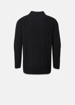 Knitwear & Tops*Gloverall Aran Jumper Black