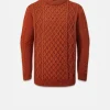 Knitwear & Tops*Gloverall Aran Jumper Burnt Orange