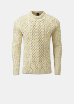 Knitwear & Tops*Gloverall Aran Jumper Ecru