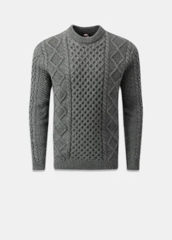 Knitwear & Tops*Gloverall Aran Jumper Grey