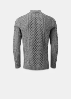 Knitwear & Tops*Gloverall Aran Jumper Grey