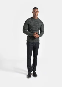 Knitwear & Tops*Gloverall Aran Jumper Grey