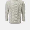 Knitwear & Tops*Gloverall Aran Jumper Light Grey