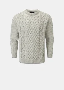 Knitwear & Tops*Gloverall Aran Jumper Light Grey