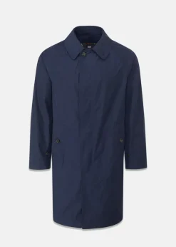 Overcoats*Gloverall Blake Raincoat with Detachable Warmer Navy