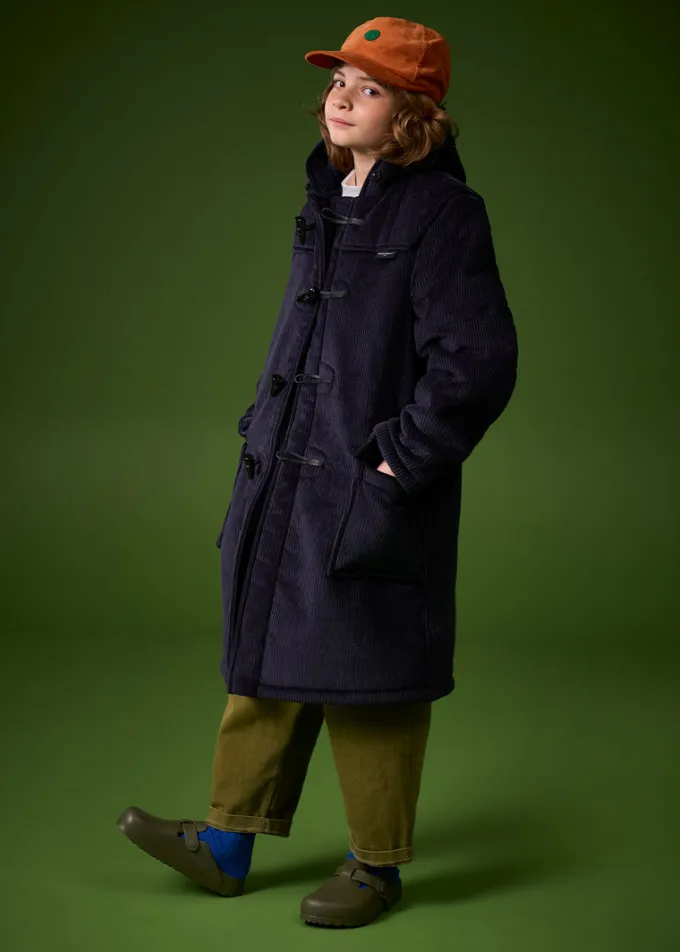 Children*Gloverall Children's Corduroy Duffle Coat Navy