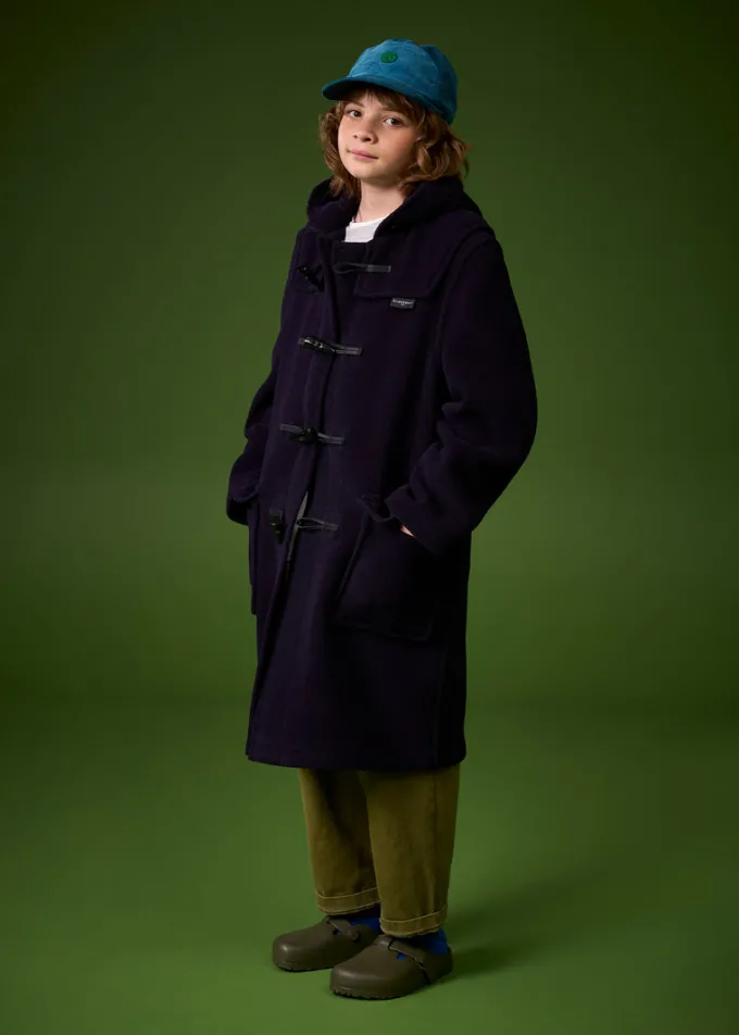 Children*Gloverall Children's Herringbone Wool Duffle Coat Winter White