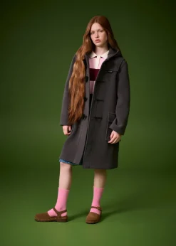 Children*Gloverall Children's Herringbone Wool Duffle Coat Winter White