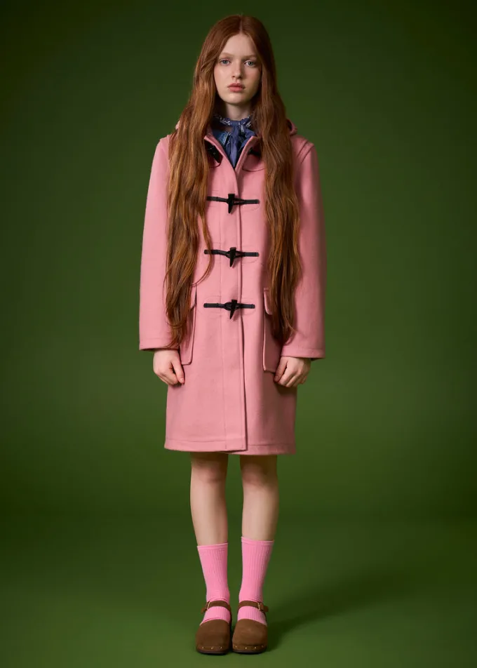 Children*Gloverall Children's Melton Wool Duffle Coat Pastel Pink
