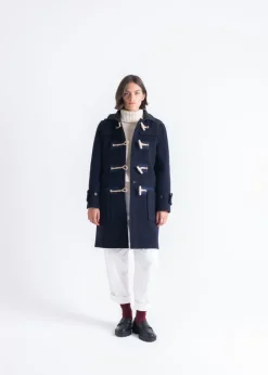 Duffle Coats*Gloverall Collared Alison Duffle Coat Navy