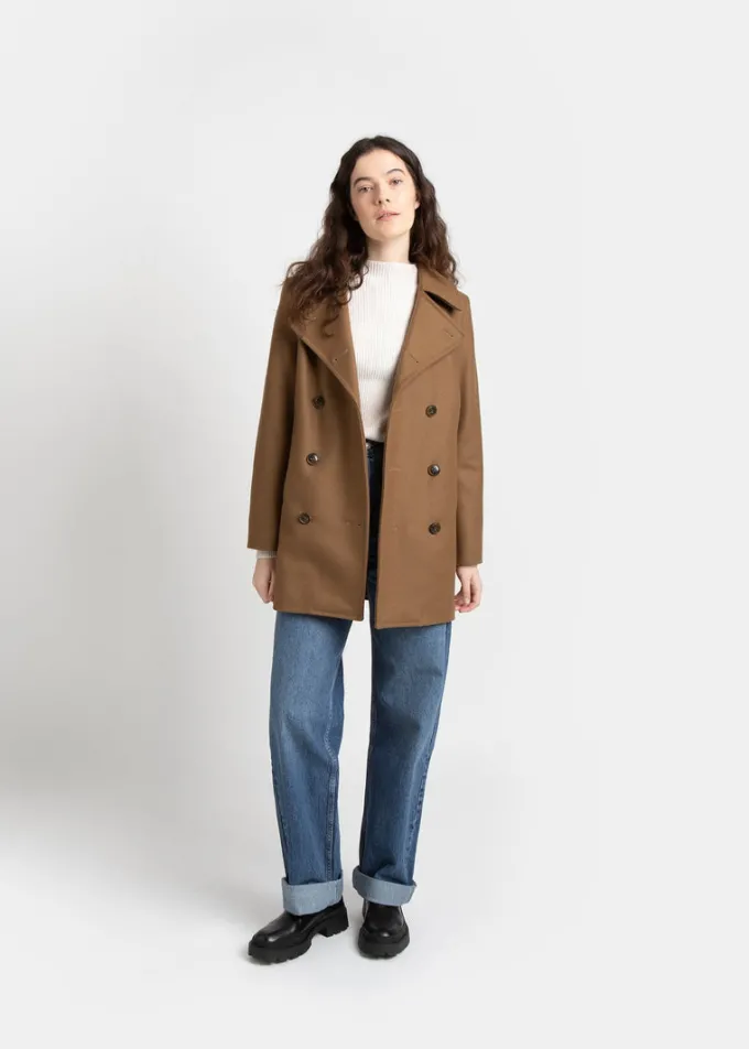Peacoats*Gloverall Ellen Peacoat Camel
