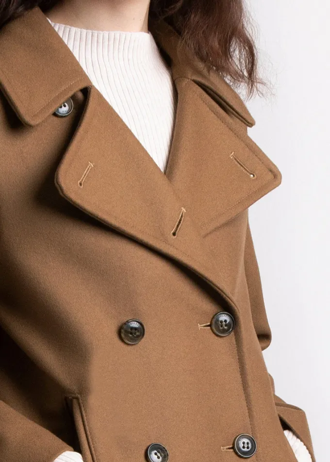 Peacoats*Gloverall Ellen Peacoat Camel