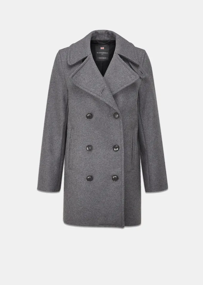 Peacoats*Gloverall Ellen Peacoat Grey