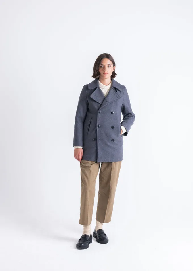 Peacoats*Gloverall Ellen Peacoat Grey