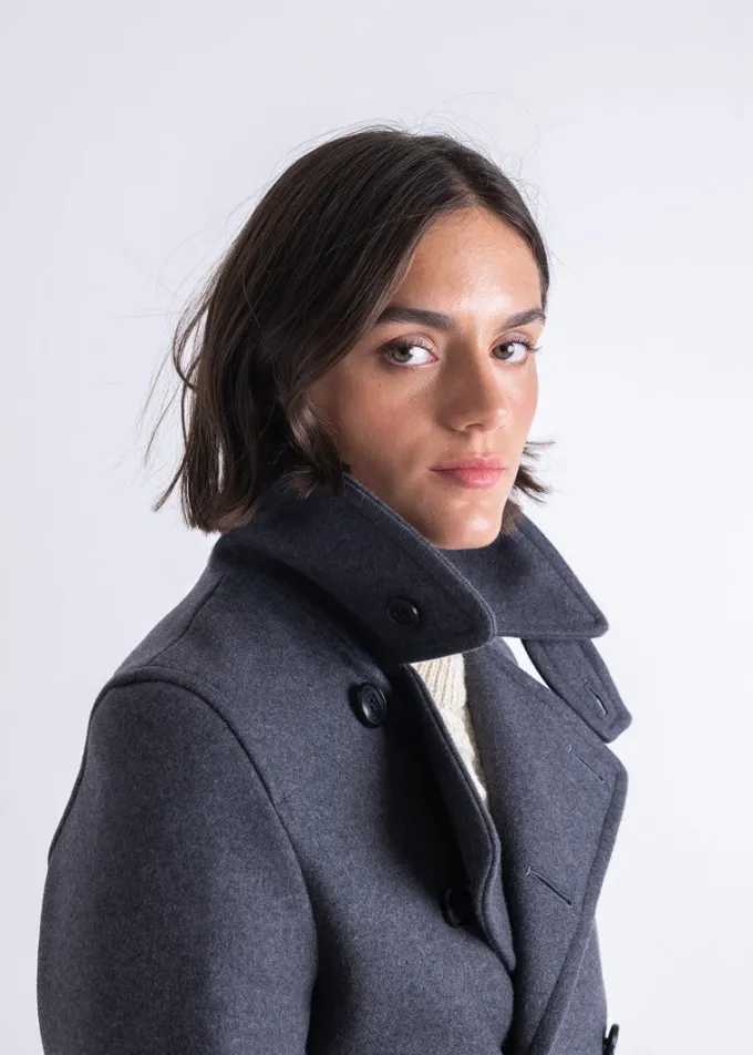 Peacoats*Gloverall Ellen Peacoat Grey