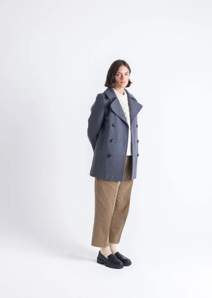 Peacoats*Gloverall Ellen Peacoat Grey