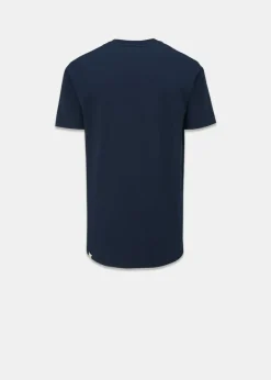 Knitwear & Tops*Gloverall Embroidered Organic Cotton T-Shirt Navy
