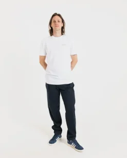 Knitwear & Tops*Gloverall Embroidered Organic Cotton T-Shirt White