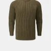 Knitwear & Tops*Gloverall Fisherman Jumper Army