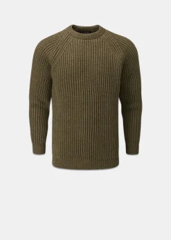 Knitwear & Tops*Gloverall Fisherman Jumper Army