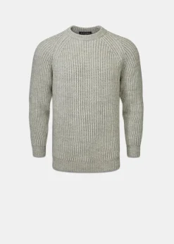 Knitwear & Tops*Gloverall Fisherman Jumper Light Grey