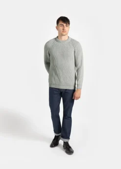 Knitwear & Tops*Gloverall Fisherman Jumper Light Grey