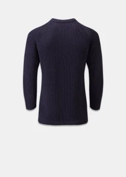 Knitwear & Tops*Gloverall Fisherman Jumper Navy