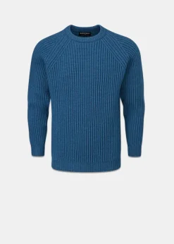 Knitwear & Tops*Gloverall Fisherman Jumper Petrol