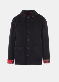 Jackets*Gloverall George Jacket Black Royal Stewart