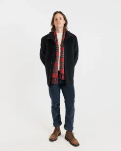 Jackets*Gloverall George Jacket Black Royal Stewart