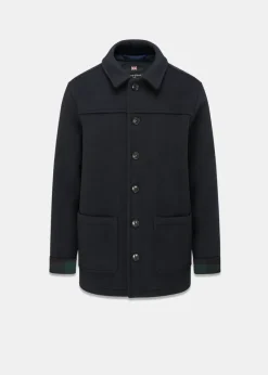 Jackets*Gloverall George Jacket Navy Black Watch