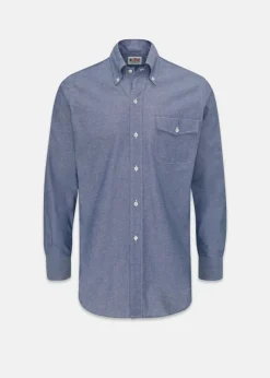 Knitwear & Tops | Shirts*Gloverall Jakes Shirts Navy Chambray Shirt
