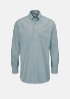 Shirts | Knitwear & Tops*Gloverall Jakes Shirts Pale Green Oxford Shirt