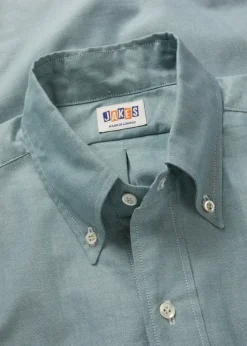 Shirts | Knitwear & Tops*Gloverall Jakes Shirts Pale Green Oxford Shirt
