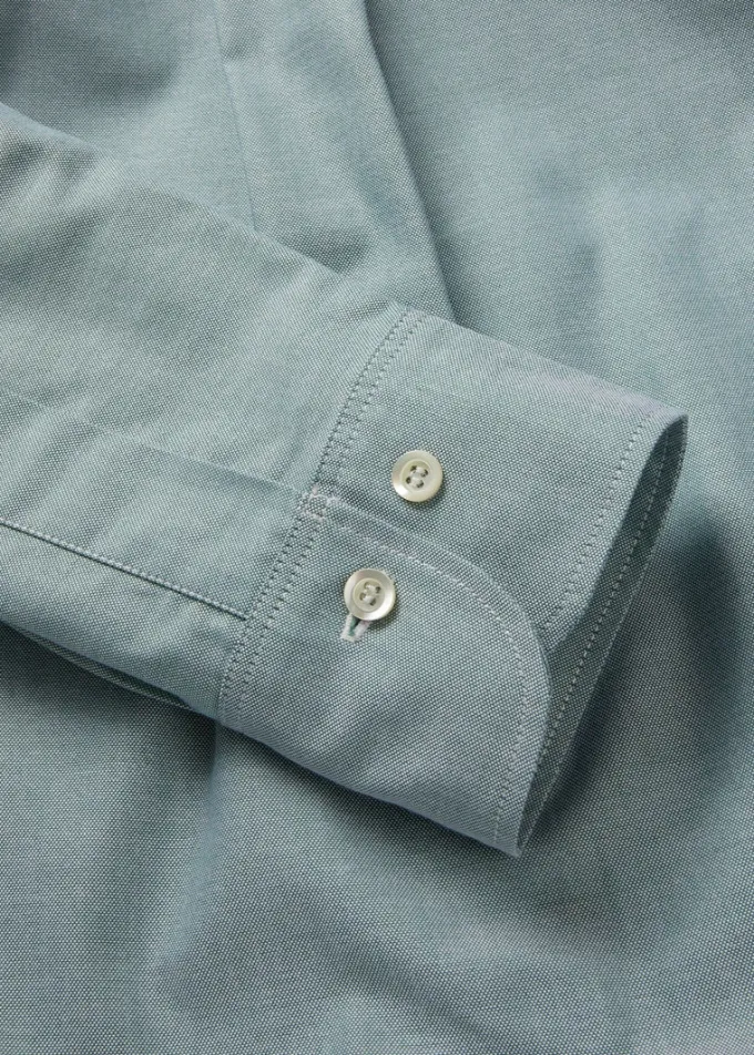 Shirts | Knitwear & Tops*Gloverall Jakes Shirts Pale Green Oxford Shirt