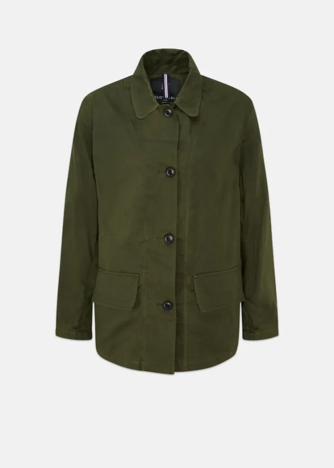 Jackets*Gloverall Kennedy Chore Jacket Dark Green