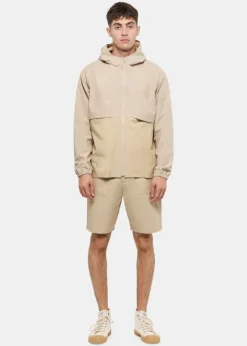 Jackets*Gloverall Les Basics X Le Short Hooded Jacket Stone
