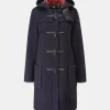 Duffle Coats*Gloverall Long Slim Fit Duffle Coat Navy Royal Stewart