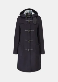 Duffle Coats*Gloverall Long Slim Fit Duffle Coat Navy Dress Gordon