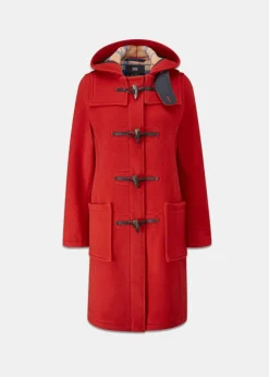 Duffle Coats*Gloverall Long Slim Fit Duffle Coat Red Thomson