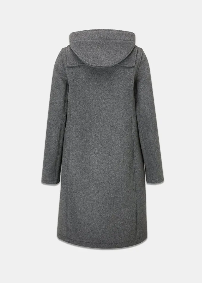 Duffle Coats*Gloverall Long Slim Fit Duffle Coat Grey Black Watch