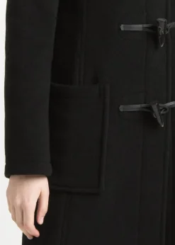 Duffle Coats*Gloverall Long Slim Fit Duffle Coat Black Royal Stewart