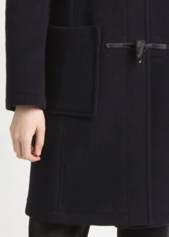 Duffle Coats*Gloverall Long Slim Fit Duffle Coat Navy Royal Stewart