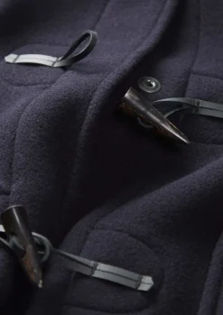 Duffle Coats*Gloverall Long Slim Fit Duffle Coat Navy Royal Stewart