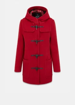 Duffle Coats*Gloverall Melissa Mid Duffle Coat Cranberry