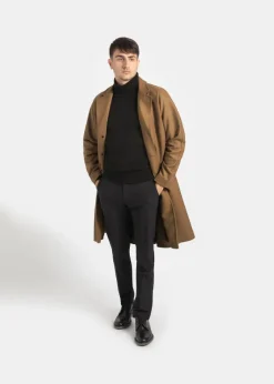 Overcoats*Gloverall Men's Chesterfield Refined Camel