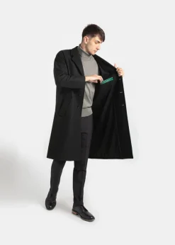 Overcoats*Gloverall Men's Chesterfield Refined Black