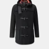 Duffle Coats*Gloverall Mid Length Duffle Coat Black Stewart