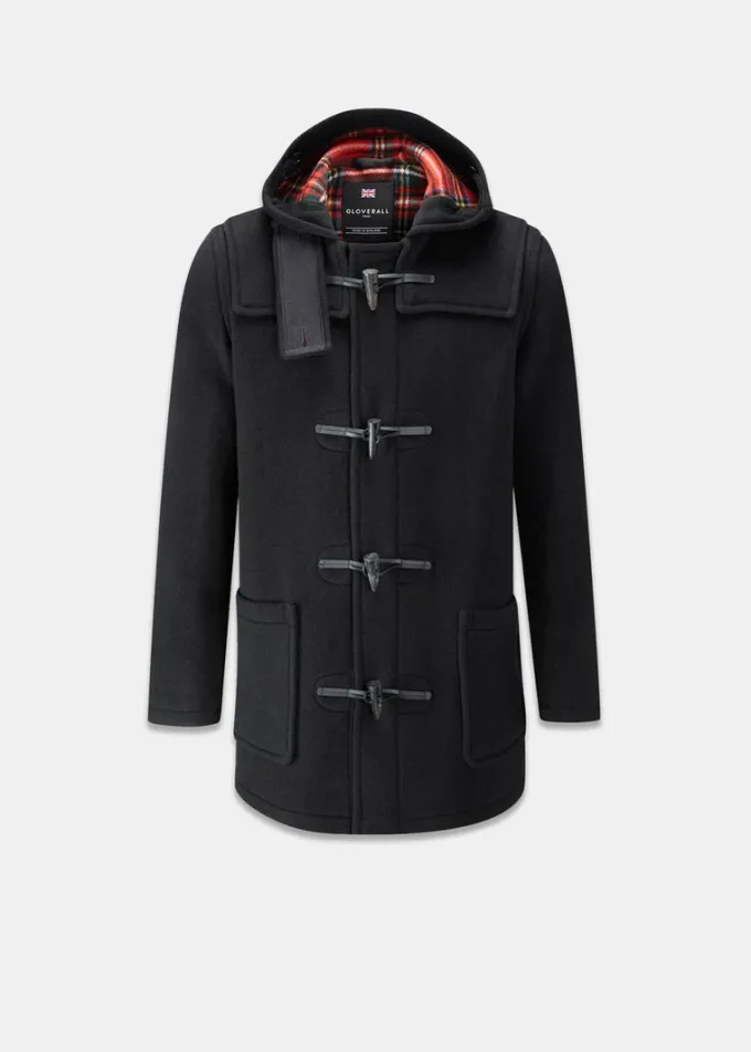 Duffle Coats*Gloverall Mid Length Duffle Coat Black Stewart